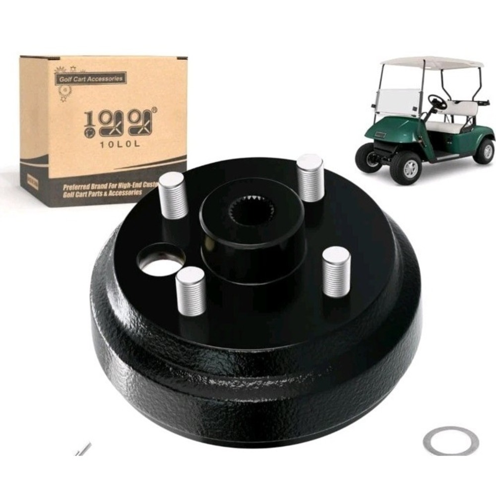 pair 10L0L Golf Cart Brake Drum/Hub Assembly Electric for‎ EZGO TXT Replaces